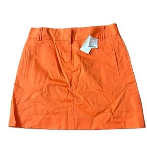 J. Crew Vibrant Orange Mini Skirt Neon Bright NEW Sz 0 Vintage Y2K 90s